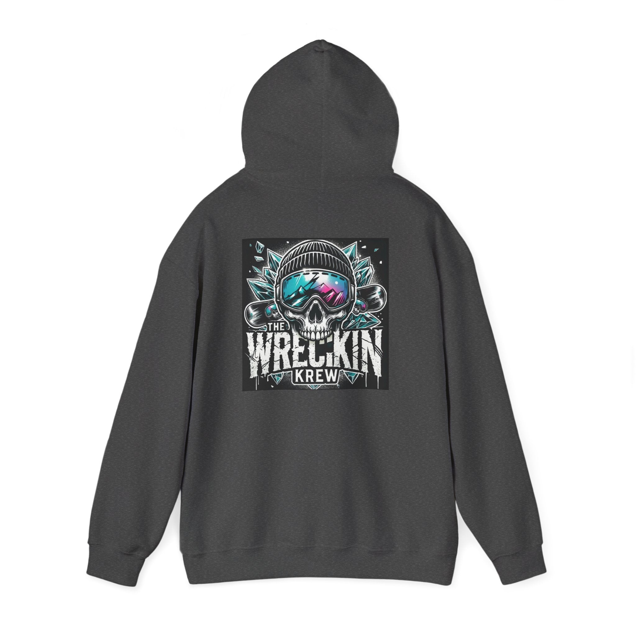 Skull Ski Hoodie — 'The Wreckin Krew' Graphic Winter Pullover