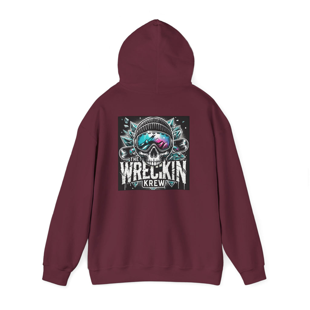Skull Ski Hoodie — 'The Wreckin Krew' Graphic Winter Pullover
