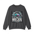 Crewneck Sweatshirt — "The Wreckin Krew" Skull Ski/Snowboard Graphic