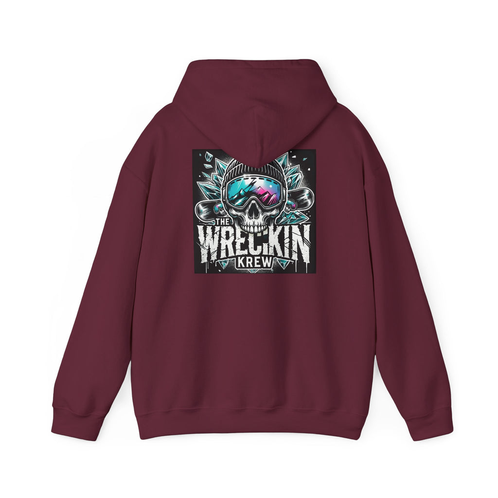 Skull Ski Hoodie — 'The Wreckin Krew' Graphic Winter Pullover