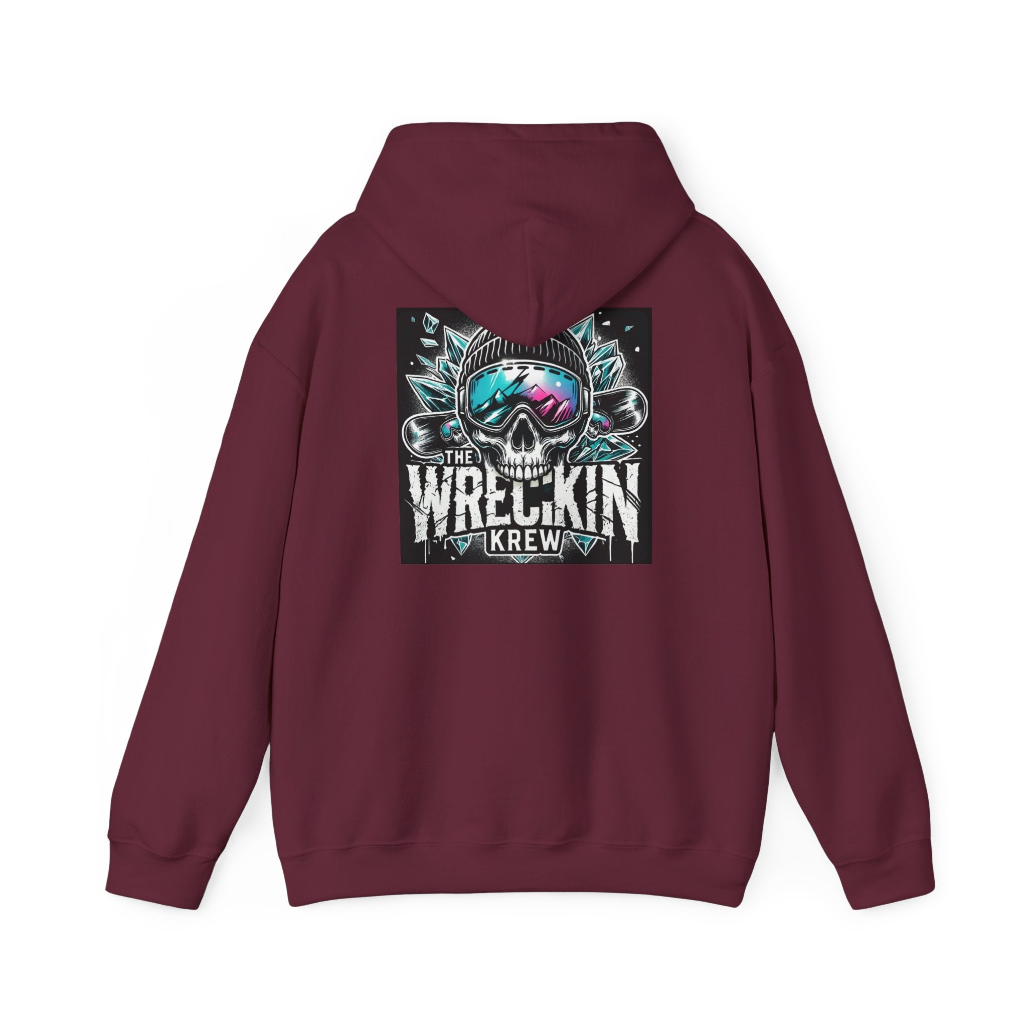 Skull Ski Hoodie — 'The Wreckin Krew' Graphic Winter Pullover
