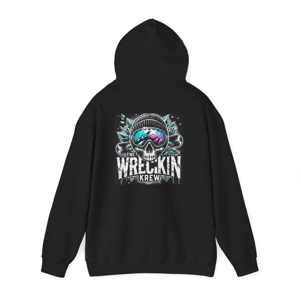 Skull Ski Hoodie — 'The Wreckin Krew' Graphic Winter Pullover