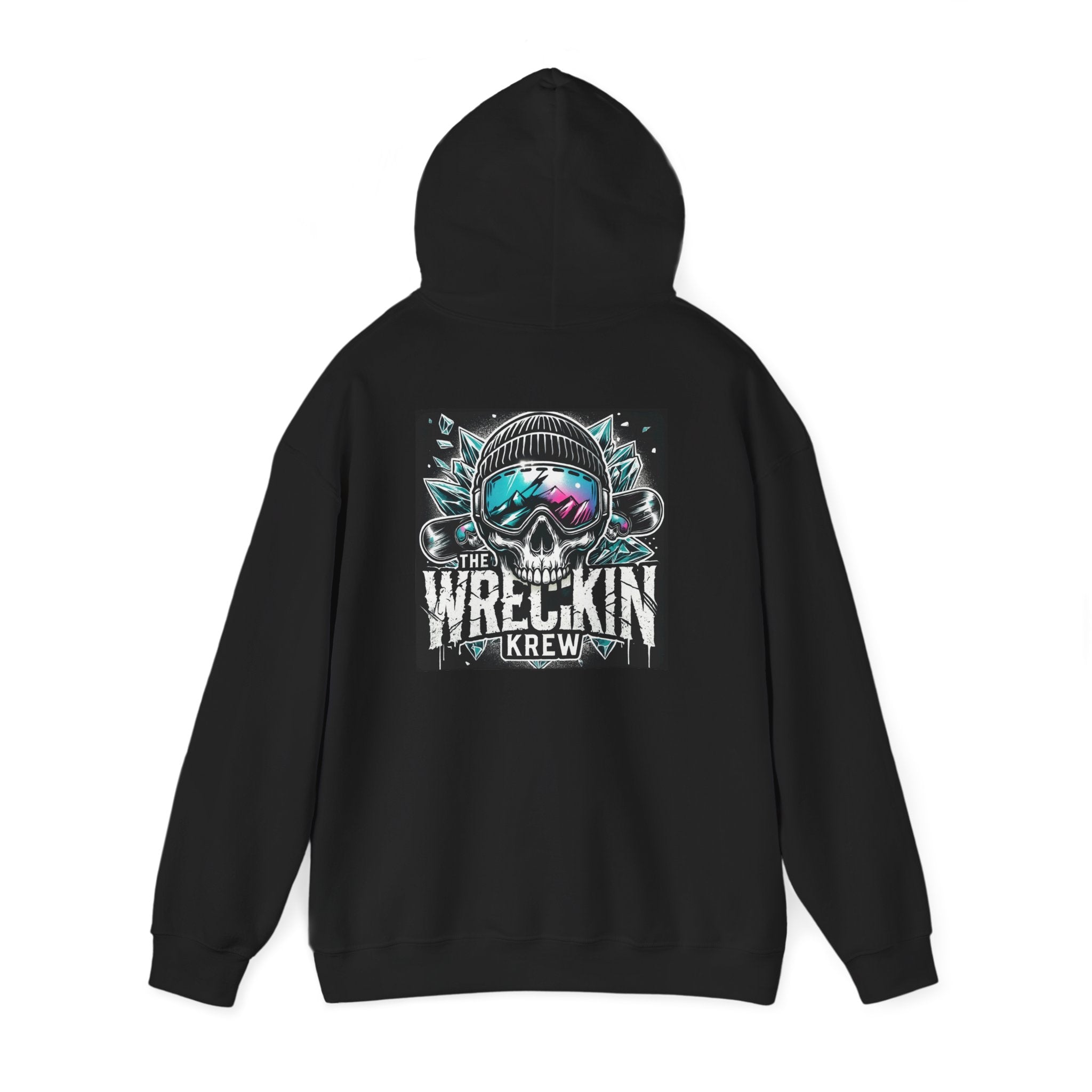 Skull Ski Hoodie — 'The Wreckin Krew' Graphic Winter Pullover