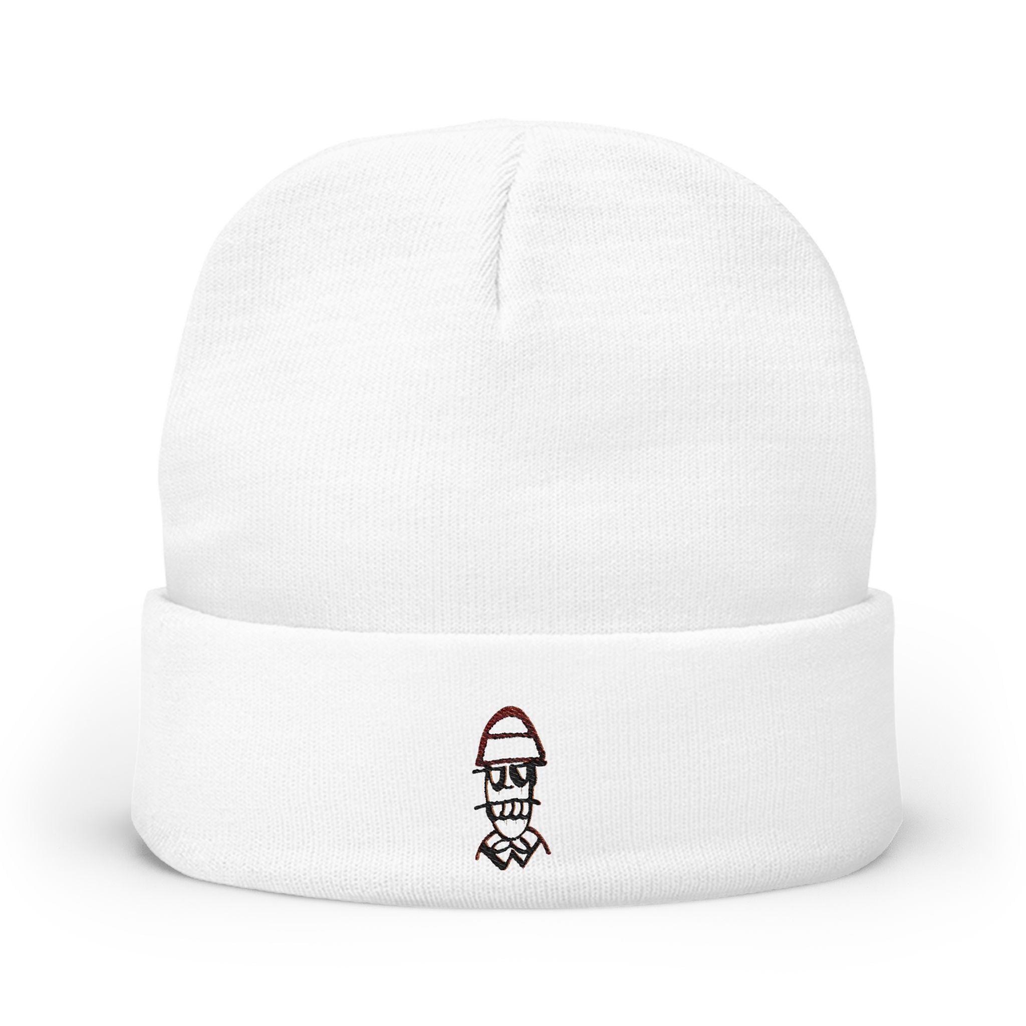 Stamina Man Embroidered Skull Beanie