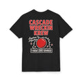 Cascade Wreckin Krew Graphic T-Shirt — 'Anytime Anywhere' Bowling Pin Smash Tee