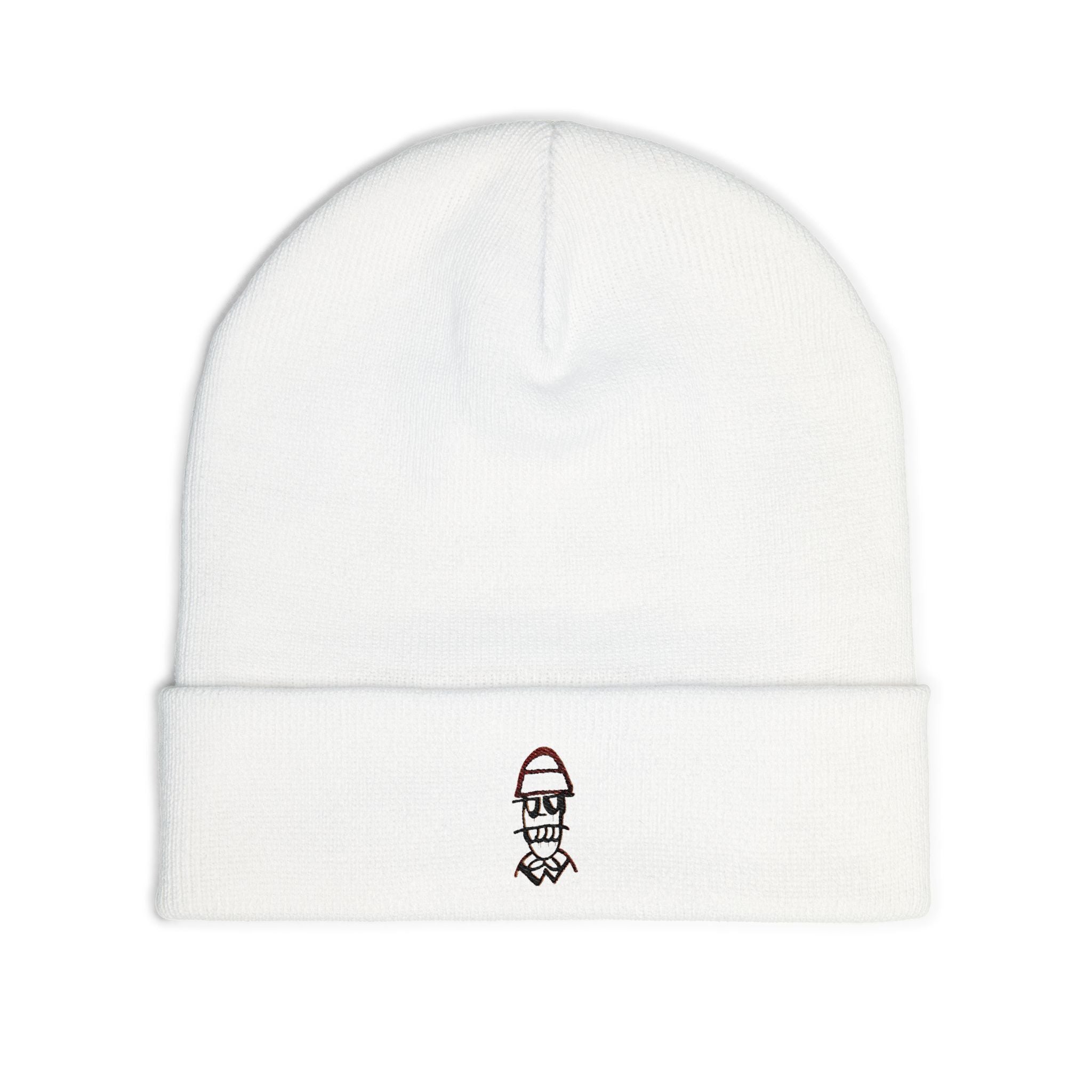 Stamina Man Embroidered Skull Beanie