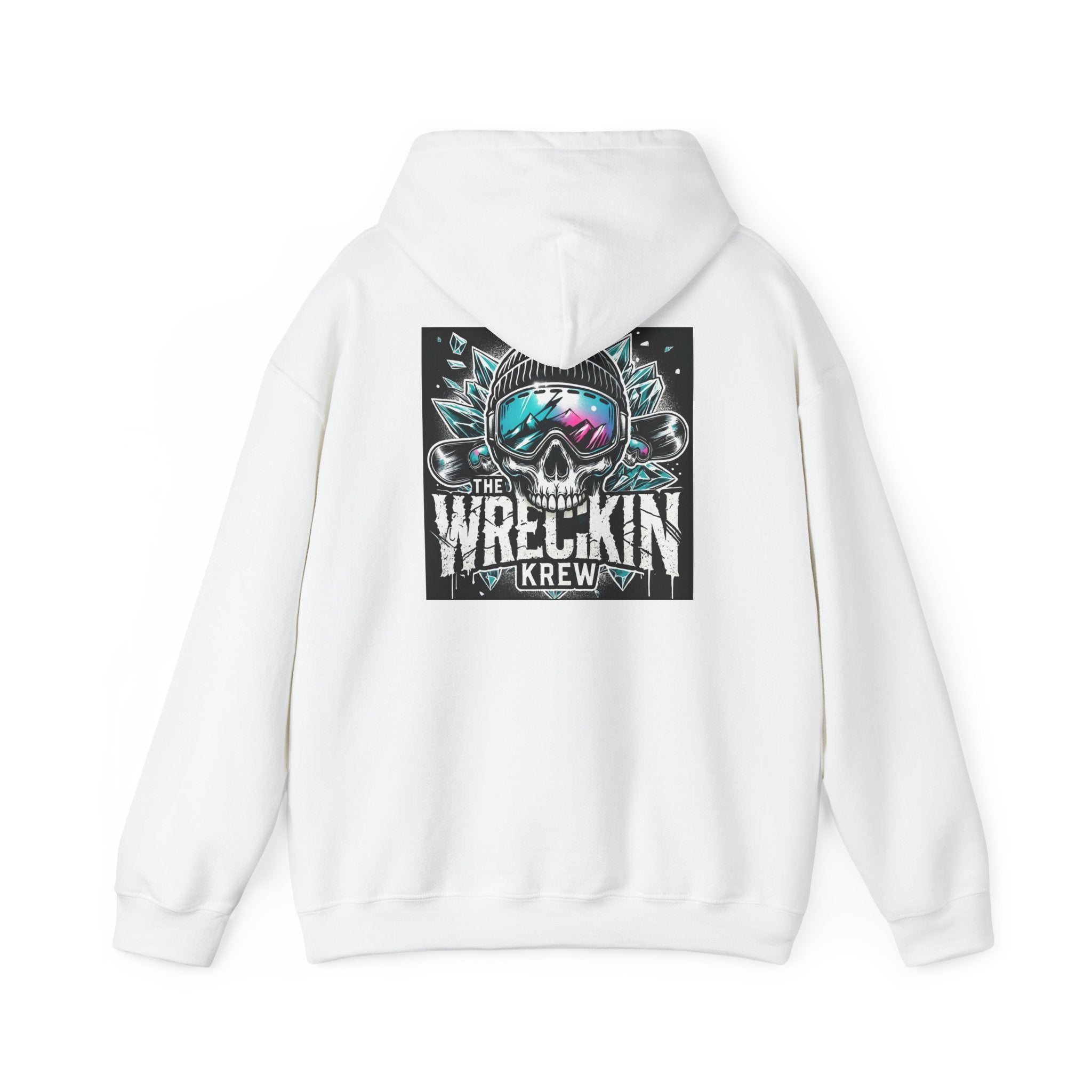 Skull Ski Hoodie — 'The Wreckin Krew' Graphic Winter Pullover