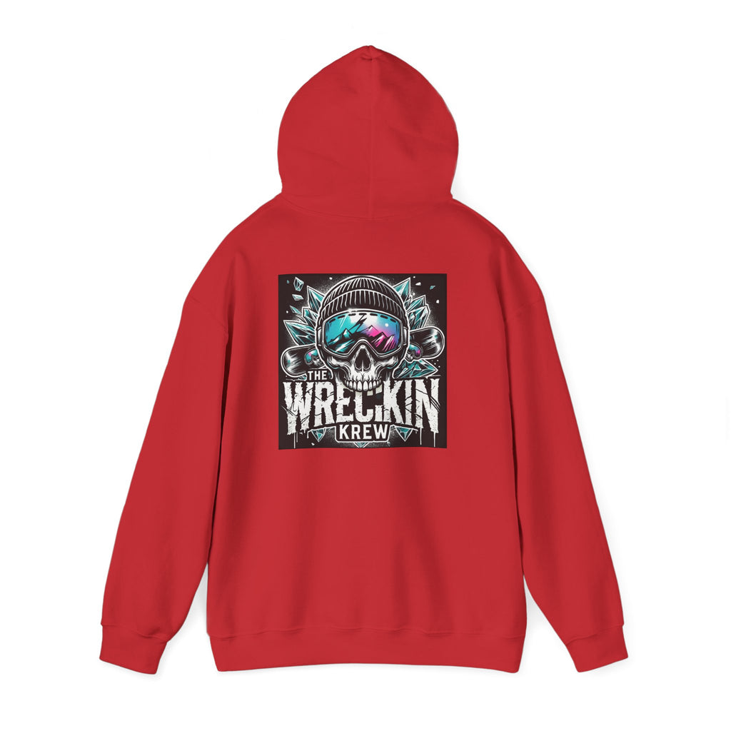 Skull Ski Hoodie — 'The Wreckin Krew' Graphic Winter Pullover