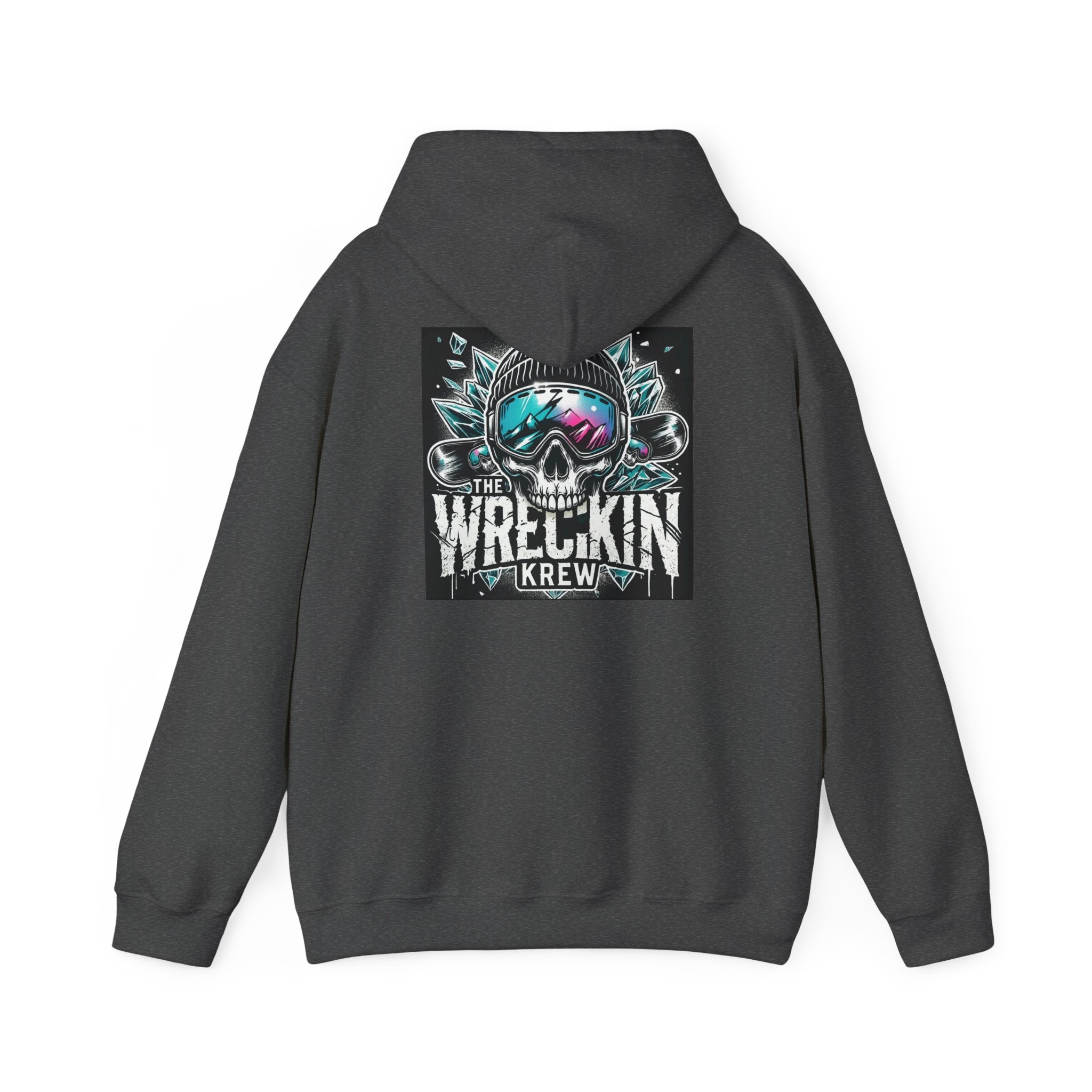 Skull Ski Hoodie — 'The Wreckin Krew' Graphic Winter Pullover